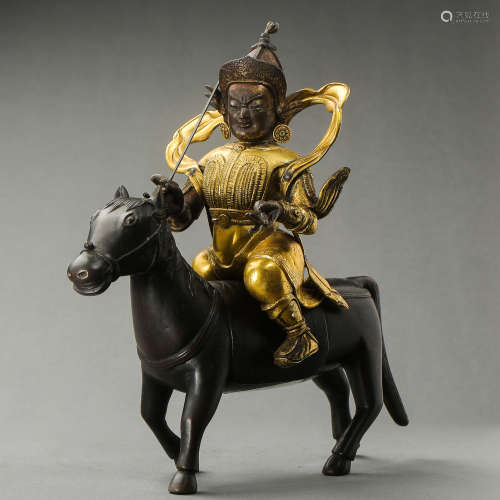 STATUE OF THE GOD OF WEALTH,QIANLONG PERIOD, QING DYNASTY, C...