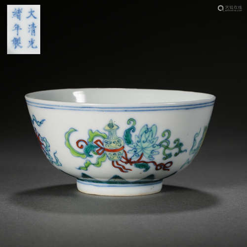 DOU CAI BOWL, GUANGXU PERIOD, QING DYNASTY