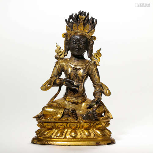 A STATUE OF THE GOD OF WEALTH, QIANLONG PERIOD, QING DYNASTY...