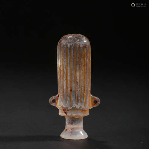 CHINESE TANG DYNASTY AGATE SARIRA BOTTLE