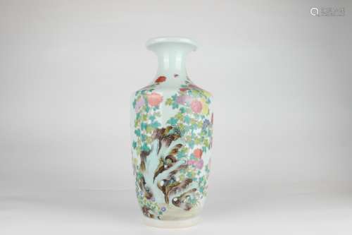 Famille-rose Enameled Vase with Floral Design, Yongzheng Rei...