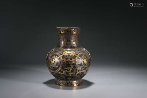 Vase with Silver and Gold Plating