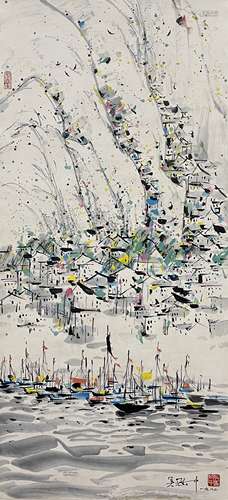 Scenery, Hanging Scroll, Wu Guanzhong