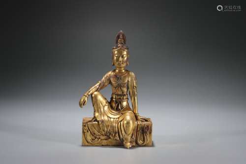 Gilded Copper Statue of Buddha