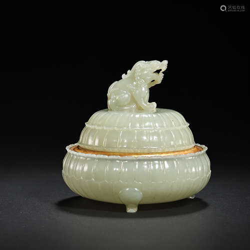 HETIAN JADE INCENSE BURNER, QING DYNASTY