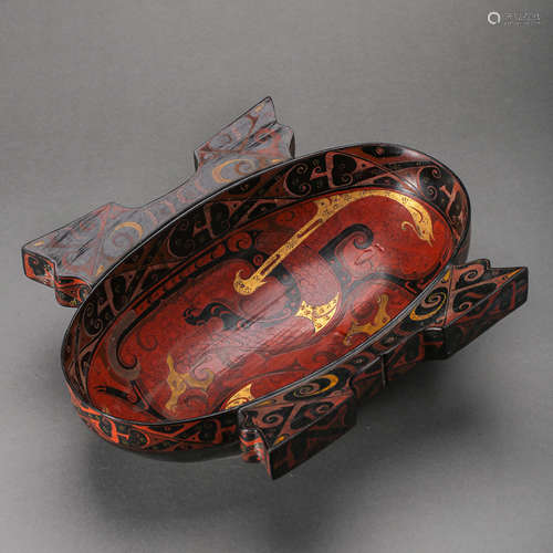 LACQUER EAR CUPS, WARRING STATES PERIOD, CHINA