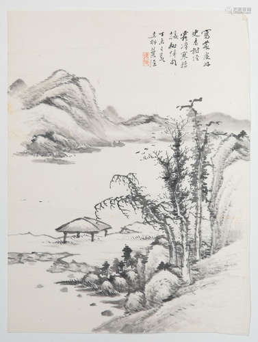 ANCIENT CHINESE LANDSCAPE PAINTING AND CALLIGRAPHY