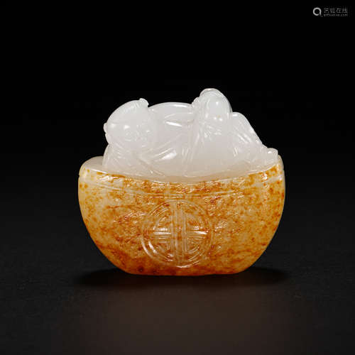 HETIAN JADE FIGURE, QING DYNASTY