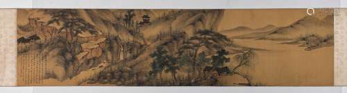 LONG SCROLL OF ANCIENT CHINESE PAINTING AND CALLIGRAPHY