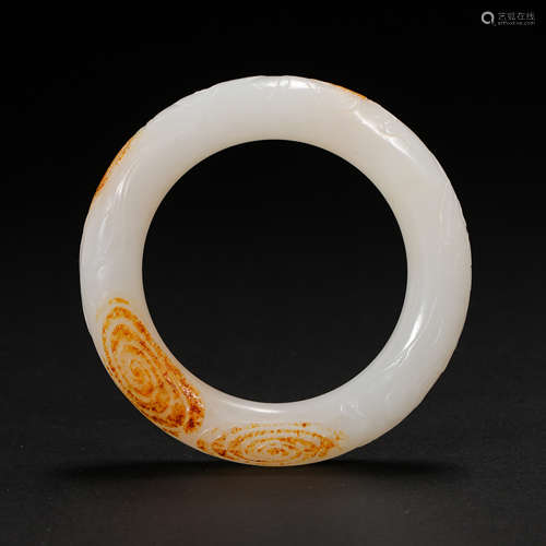 HETIAN JADE BRACELET FROM QING DYNASTY, CHINA