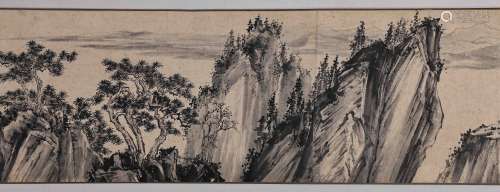 LONG SCROLL OF ANCIENT CHINESE PAINTING AND CALLIGRAPHY