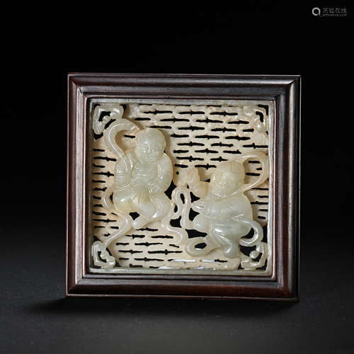 HETIAN JADE BELT PLATE, SONG DYNASTY, CHINA