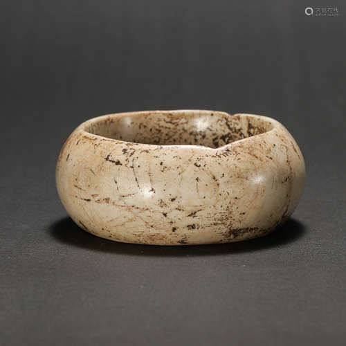 CHINESE CHIKUPAI JADE BRACELET, RED MOUNTAIN CULTURE