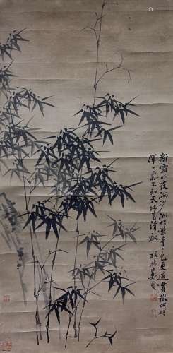 Ink Bamboo Painting, Hanging Scroll, Zheng Banqiao