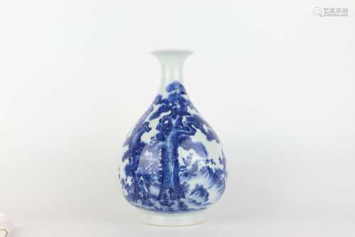 Blue-and-white Yuhuchun Vase, Yongzheng Reign Period, Qing D...