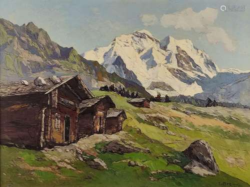 Brehm, Emil (1880-1954 Munich) "Jungfrau in Wengen…