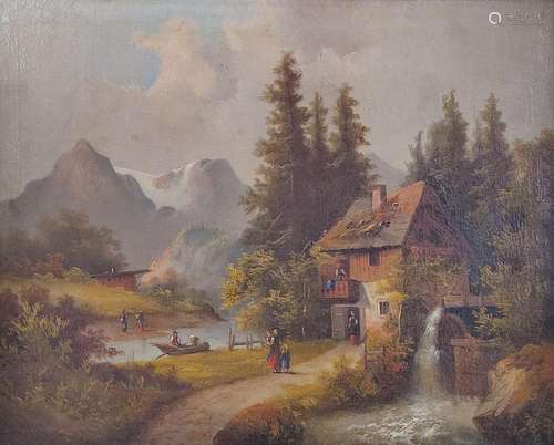 Landscape painter (19th century) "Alpine landscape…