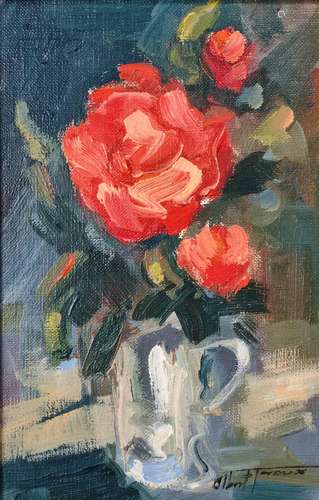 Proux, Albert (1943 France) "Floral Still Life", w...