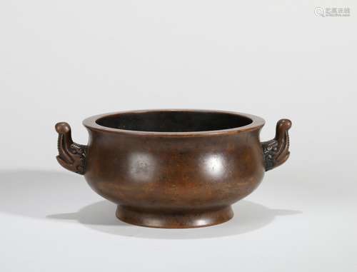 A BRONZE ELEPHANT CENSER