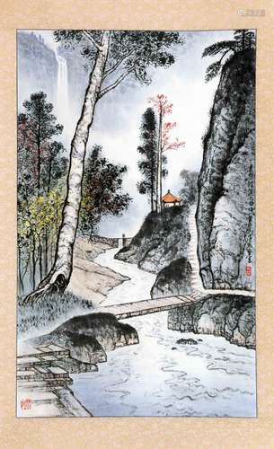 A CHINESE LANDSCAPE PAINTING, HUANGCHUN YAO MARK