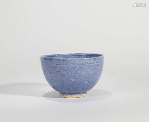 A JAPANESE BLUE-GLAZED TEA BOWL