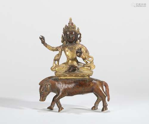 A GILT-BRONZE BUDDHA