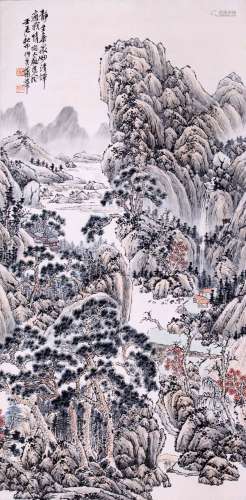 A CHINESE LANDSCAPE PAINTING, PUHUA MARK