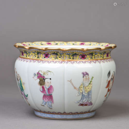 A EIGHT-IMMORTAL MOTIF PORCELAIN JAR