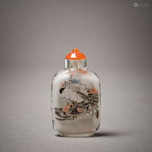 A PEKING GLASS SNUFF BOTTLE