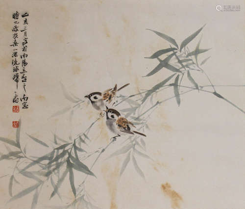 HAN TIANHENG (ATTRIBUTED TO, 1940-) FLOWER AND BIRD