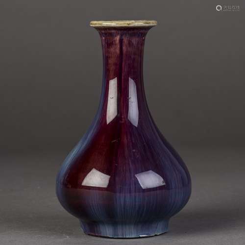 A TRANSMUTATION RED GLAZED VASE