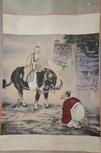 A Figure Story Painting by Xu Beihong.