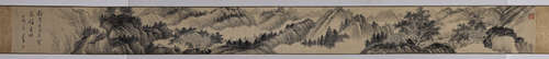 LONG SCROLL OF ANCIENT CHINESE PAINTING AND CALLIGRAPHY