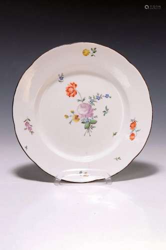 plate, Frankenthal, around 1783, porcelain, colorful