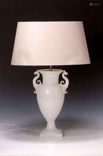 table lamp, KPM Berlin, 20th c., porcelain, handle in