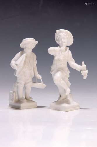 2 figurines of the Zodiac, KPM Berlin, 20th c., white