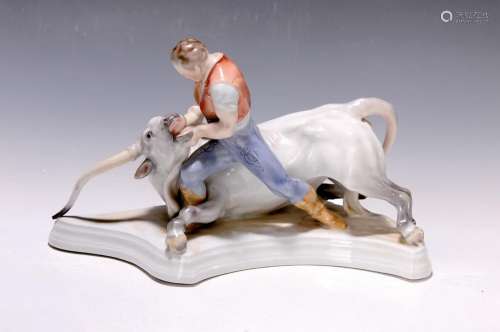 figurine, Herend, 2. Half 20.th c., Bullfighter