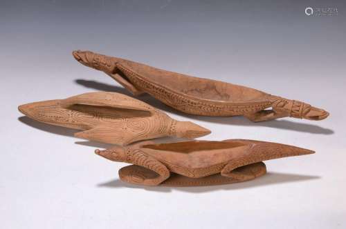 3 serving bowls for Betel-nuts, Sepik, 1950/1960s