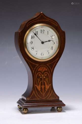 Art Nouveau-table clock, England, around 1900,Mahogany