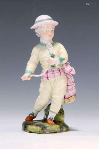 figurine, Höchst, around 1775, boy as Jockey, Model J.P