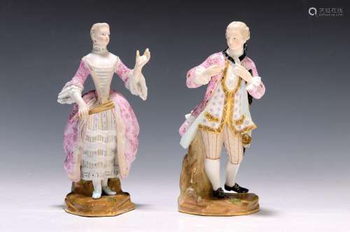 pair of figurines, Meissen, around 1880-90, Rococo