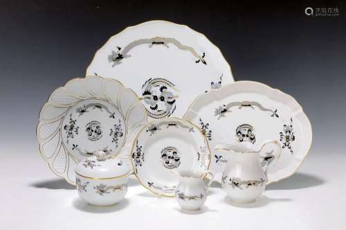 dinnerware pieces, Meissen, around 1900 until 2.H.20.Jh