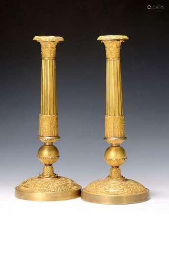 A pair of candlesticks, France, around 1860/70