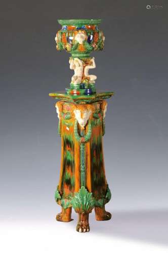 Flower column with attachment, probably England, 2nd
