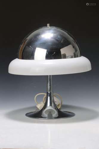 table lamp, probably German, 1960s, metal chromed