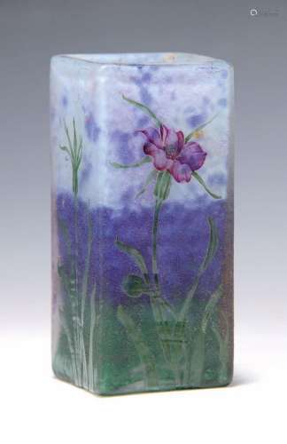 vase, Daum Nancy, around 1895-1900, colorless glass with
