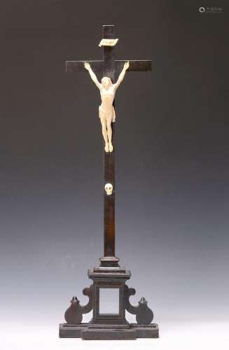 Large crucifix, France, around 1780/1800, ebony style
