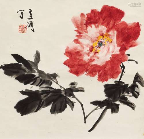 王雪涛（1903～1982） 牡丹 立轴 设色纸本