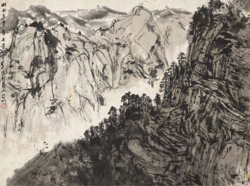 亚明（1924～2002） 1977年作 武陵山高 镜心 设色纸本