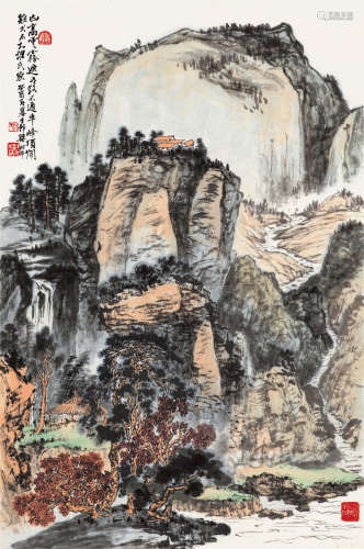 梁树年（1911～2005） 1993年作 高山烟云 镜心 设色纸本